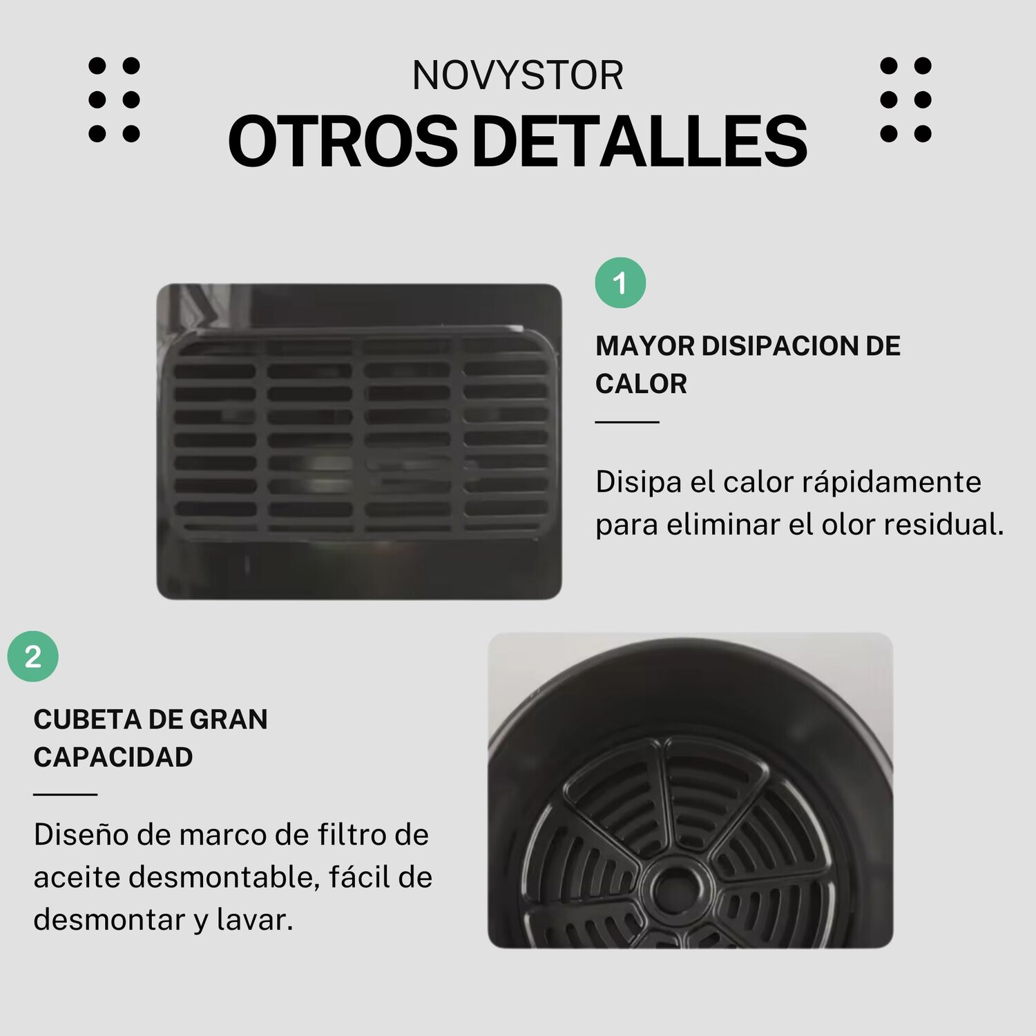 Freidora De Aire Libre Aceite 5.0 L Air Fryer Papas Fritas image number 8.0