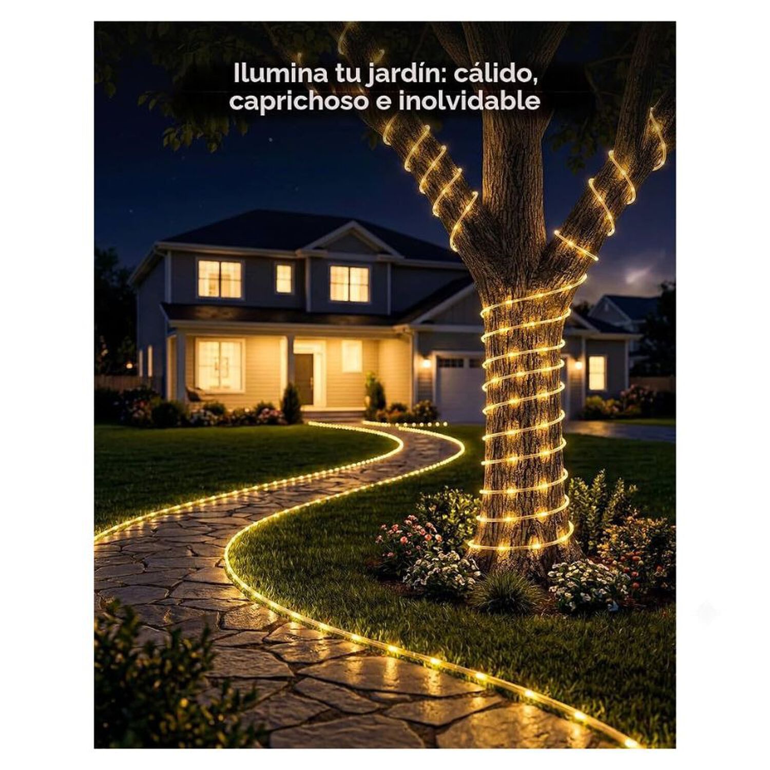 Manguera Luces Led Solar Exterior Jard&iacute;n Decoraci&oacute;n C&aacute;lido 10m image number 3.0