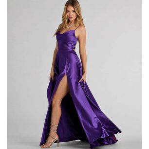 Vestido Satin Kendra Morado