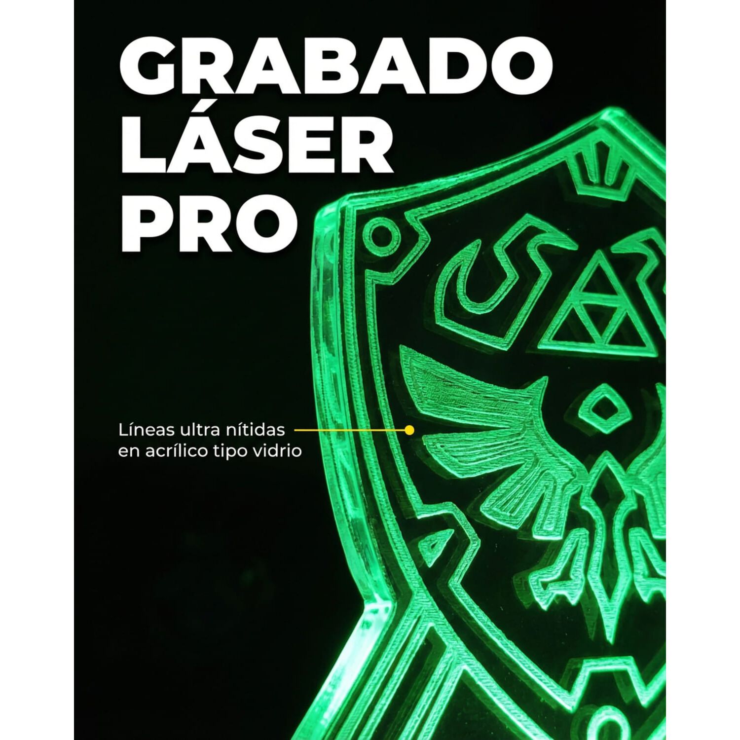 Lampara 3d Zelda Escudo image number 4.0