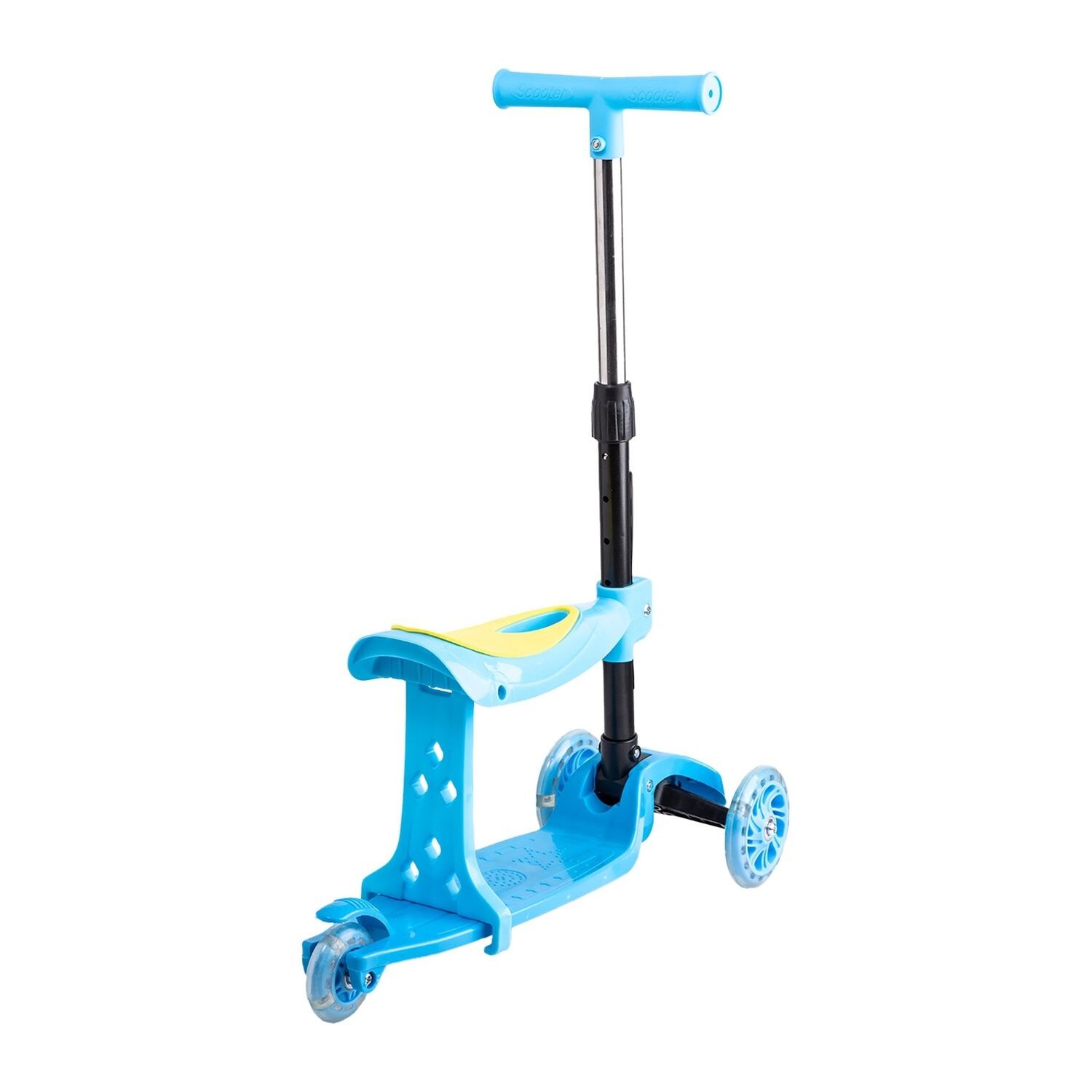 Scooter Monopat&iacute;n 2 En 1 Con Asiento Ni&ntilde;o Plegable Xt04 Azul image number 5.0