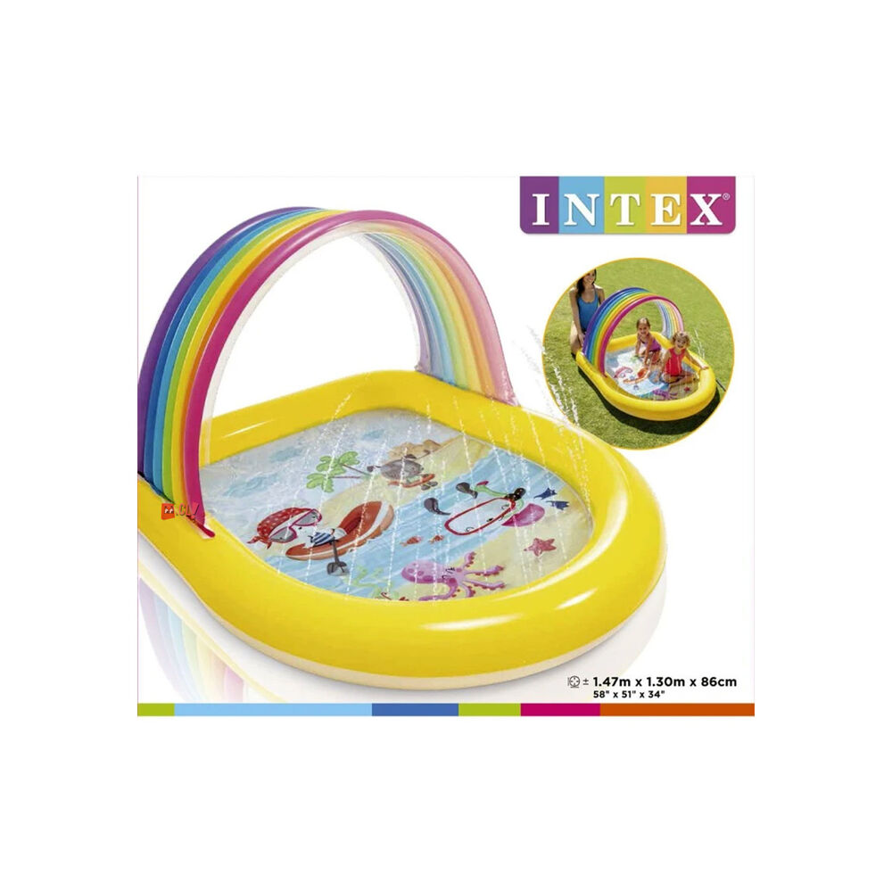 Piscina Arcoiris Inflable Con Chorritos Intex - Ps image number 2.0
