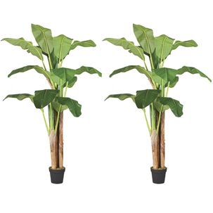 2x1 Plantas Artificiales Premium Banano 180 Cm Arbusto Real