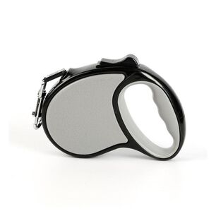 Cuerda Retractil 5m Flexible Paseo De Perro Cachorro Gris