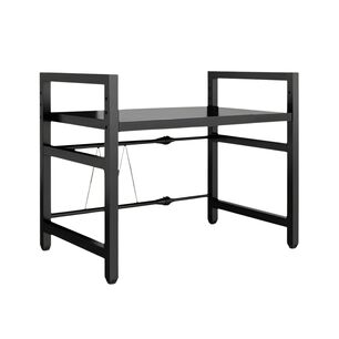 Estante Repisa Rack Extendible Microondas Cocina Gancho Negro