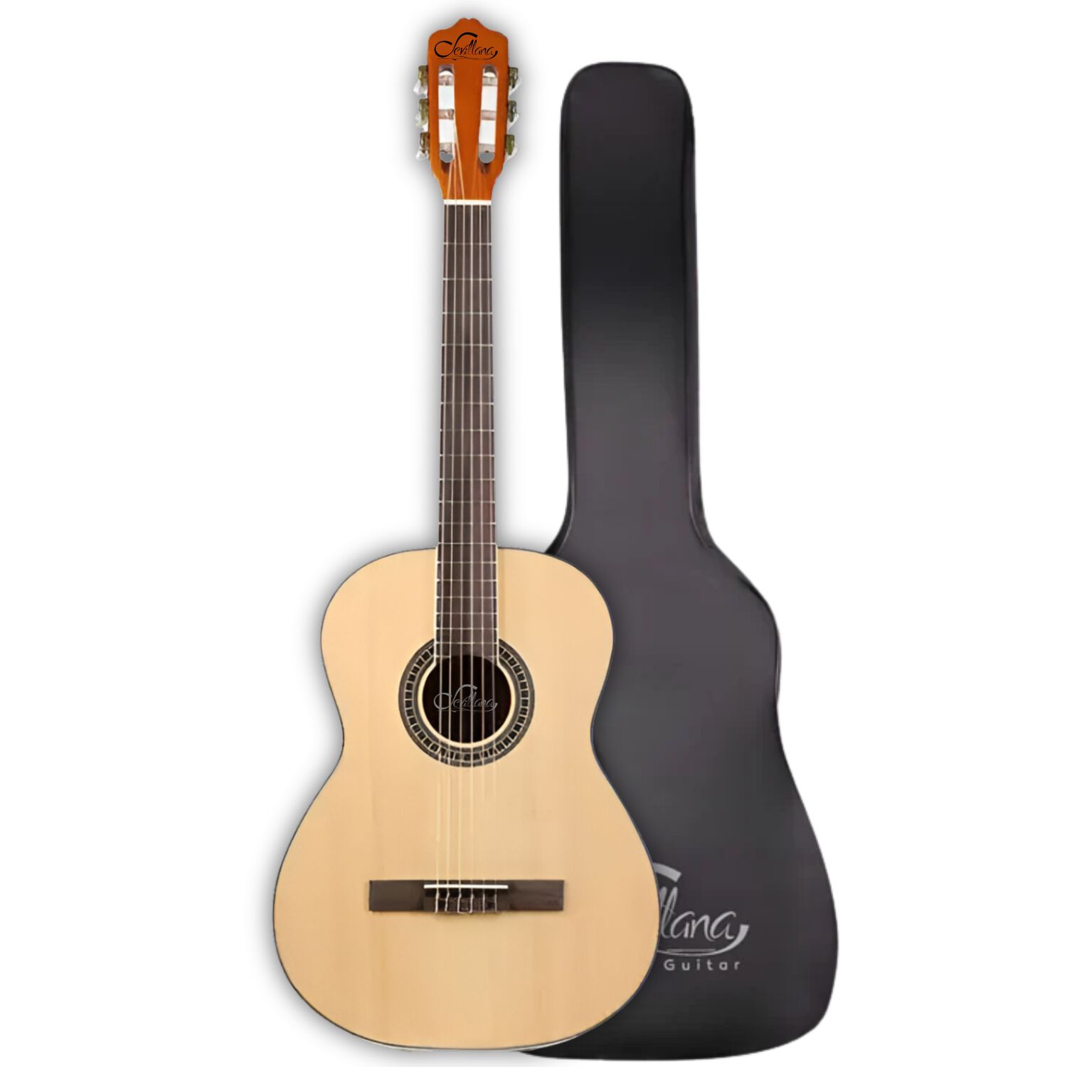 Guitarra Electroac&uacute;stica 39" Natural Sevillana Ultra Delgada image number 0.0