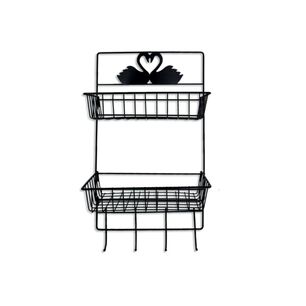 Organizador Colgante Met&aacute;lico Hogar 48 Cm 2 Pisos Almacenamiento