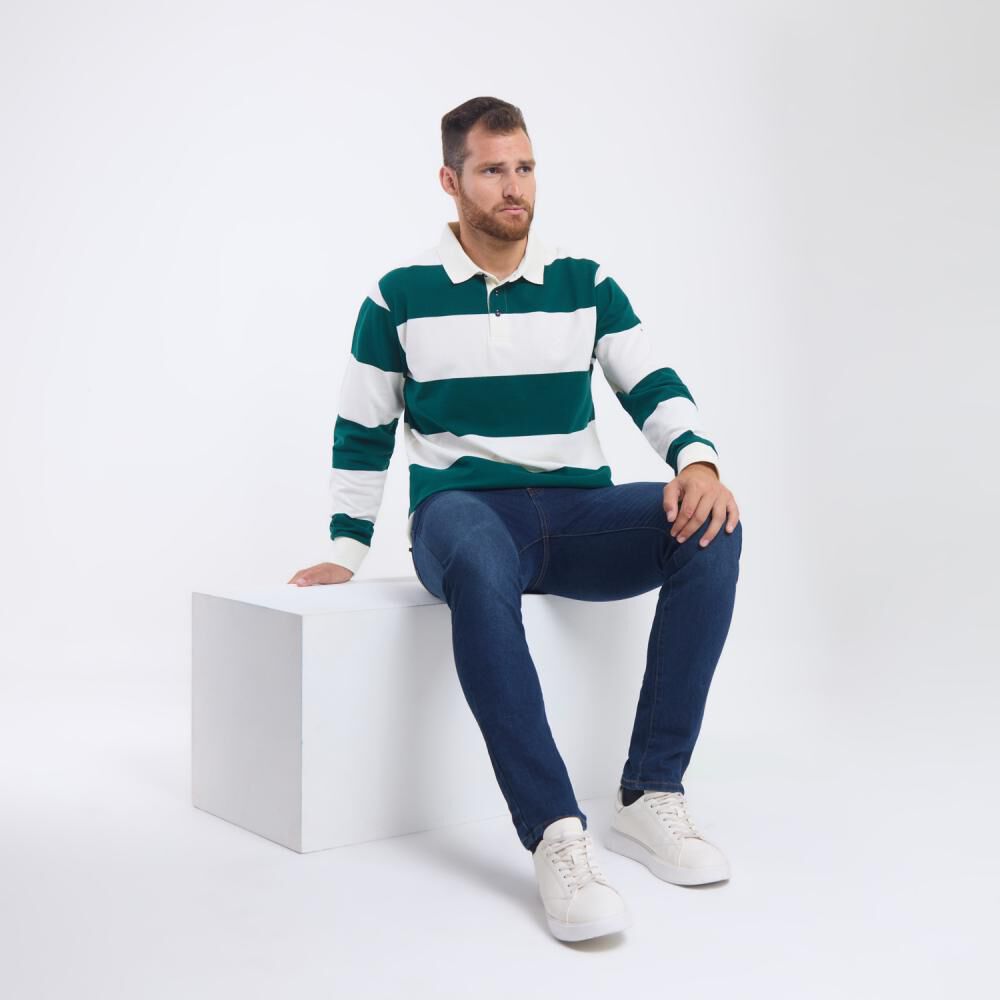 Polera Rayas Regular Manga Larga Cuello Piqué Hombre Peroe image number 1.0