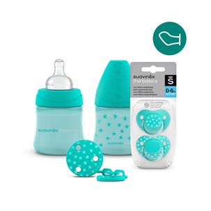 Pack The Basics Mamadera 150ml + Chupete +18m Anatomico + Broche