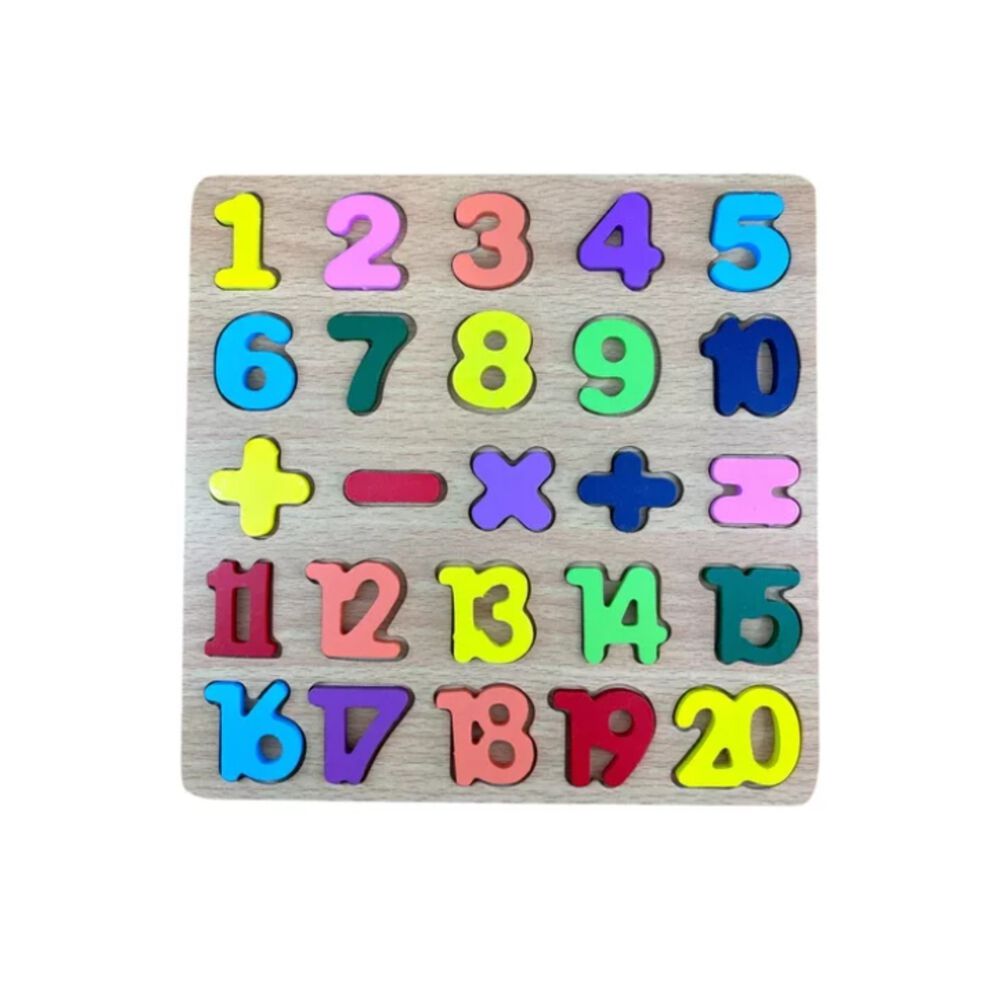 Juego Madera Letras Números Didáctico Niños Abecedario Encaj image number 8.0