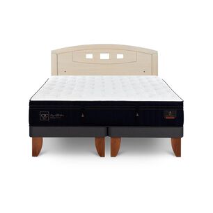 Cama Europea Cic Linea Premium / 2 Plazas / Base Dividida + Respaldo