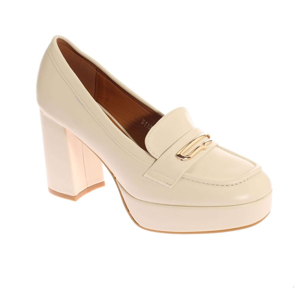 Zapato Tacón Blanco Vía Franca Art. 5w115khaki image number 0.0