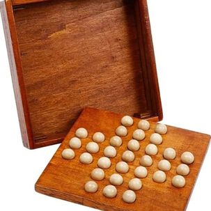 Juego Solitario Mesa Madera / Did&aacute;ctico Para Ni&ntilde;os