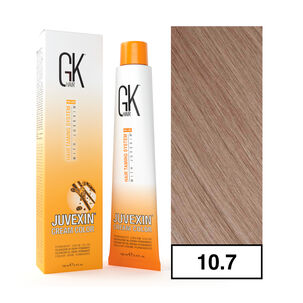Gkhair - Tintura Cream Color Permanente Vegana 100ml + Oxidante - 10.7 Rubio Super Claro Arena