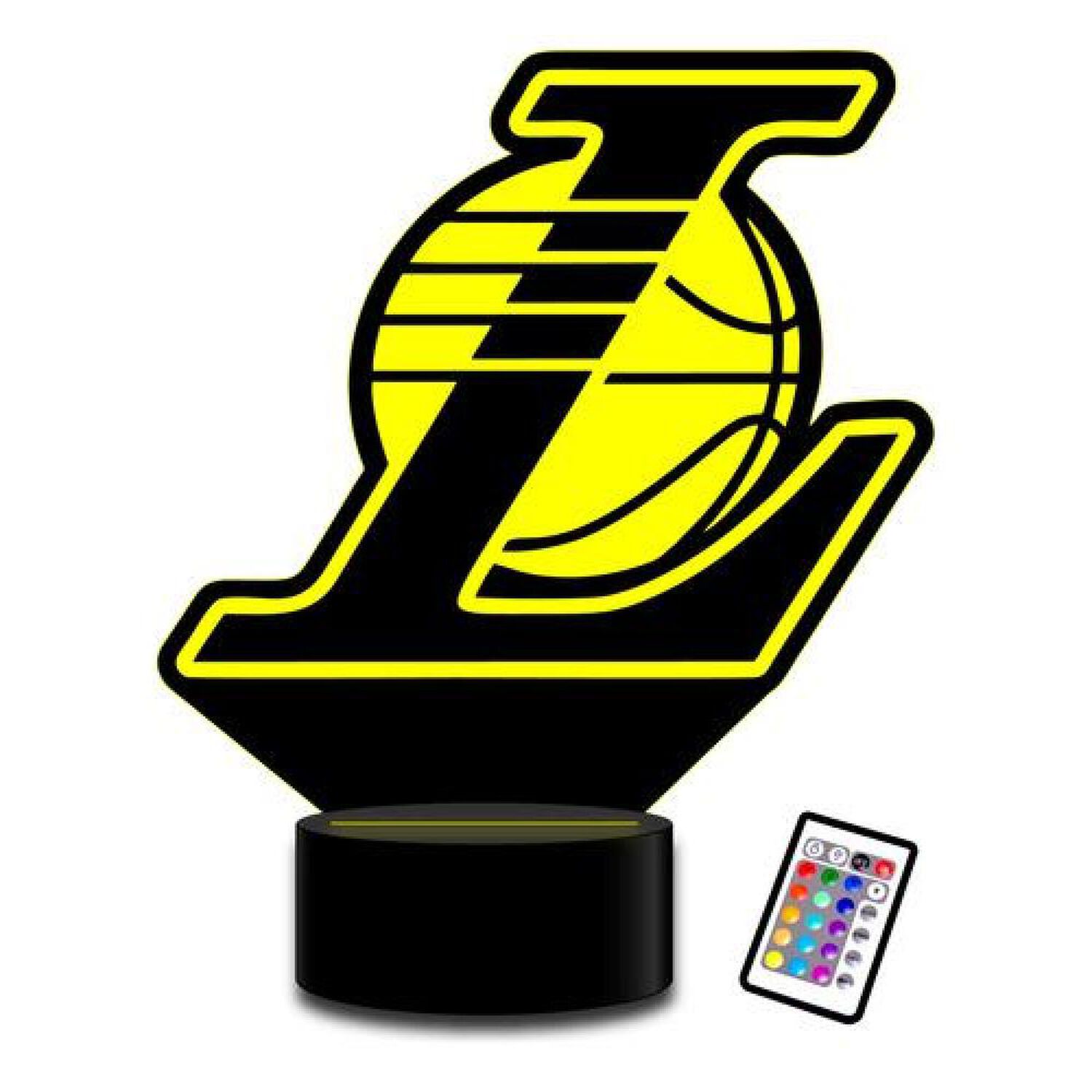 Lampara 3d Lakers Nba Basketball Con Control Remoto 16 Color image number 0.0