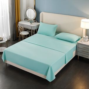 Juego De Sábana 200 Hilos 2 Plazas 4 Piezas Variedad Colores