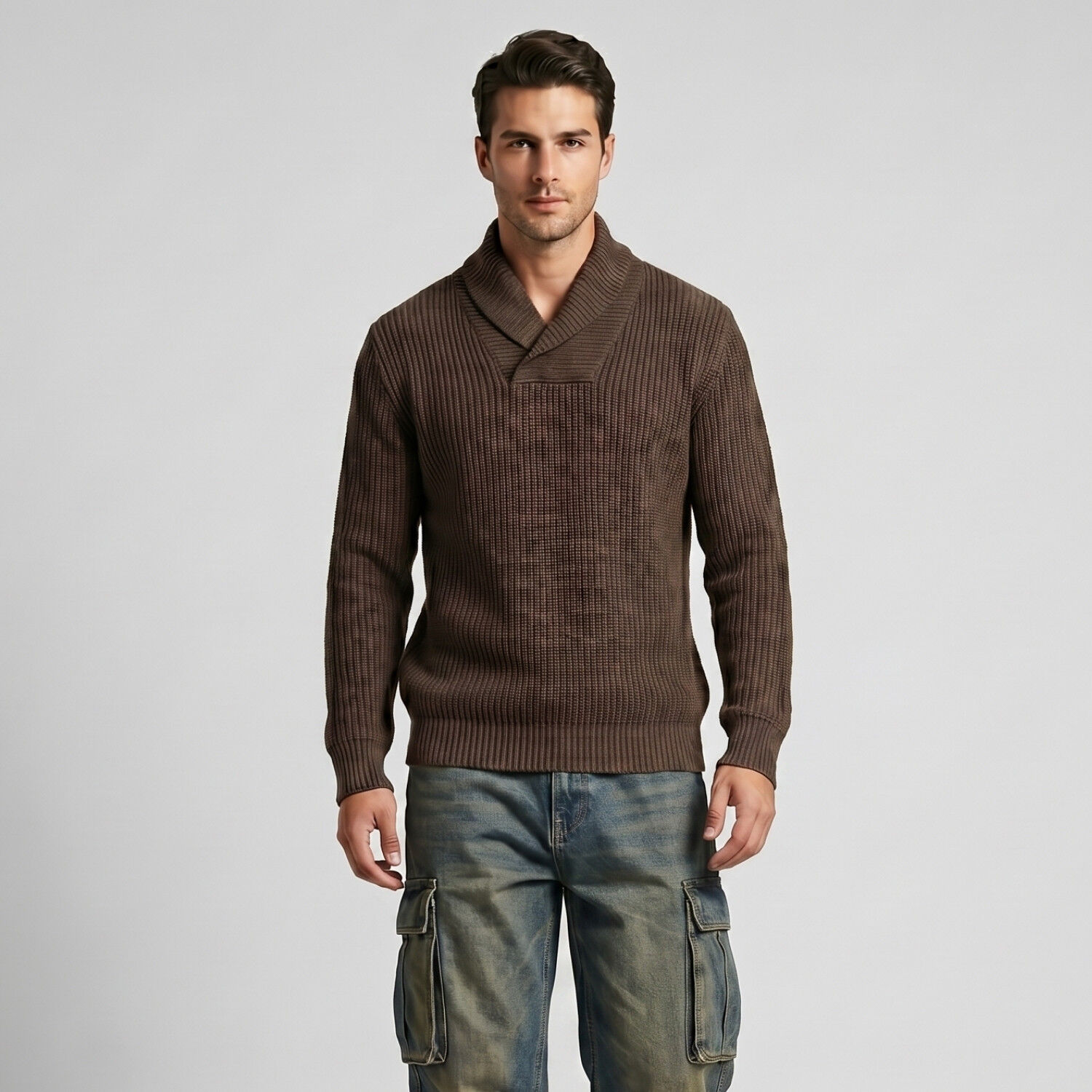 Su&eacute;ter Jersey Cuello Smoking Tejido Hombre Otaki image number 0.0