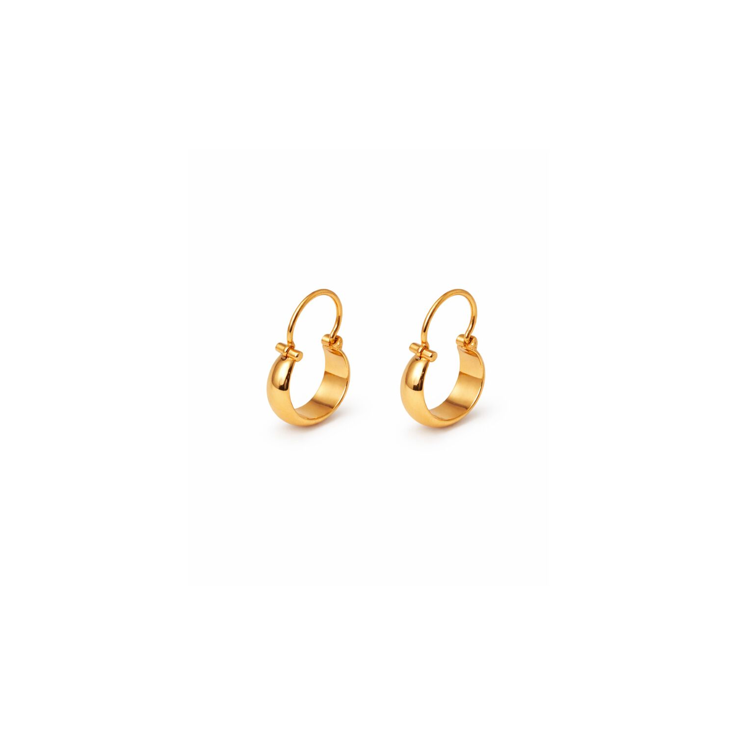 Aros Argolla Bote 1,5cm Largo N1 Oro 18k 1.50gr Mujer Regalo Dorado image number 0.0