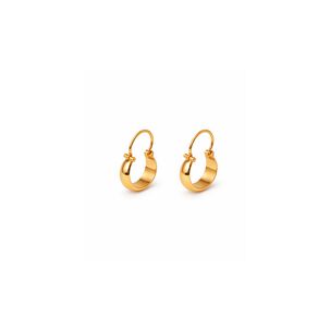 Aros Argolla Bote 1,5cm Largo N1 Oro 18k 1.50gr Mujer Regalo Dorado