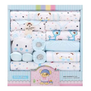 Ajuar Ropa Bebe Reci&eacute;n Nacido Baby Shower Azul Talla 0 A 3 Meses