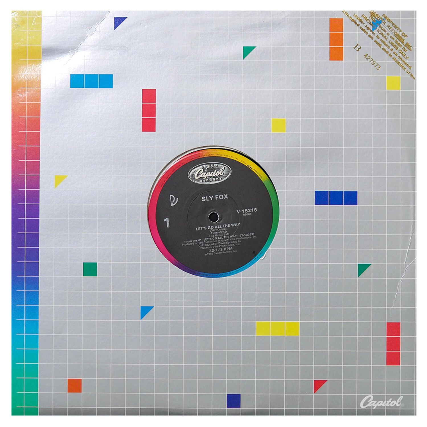 Sly Fox - Let's Go All The Way | 12" Maxi Single Usado image number 1.0