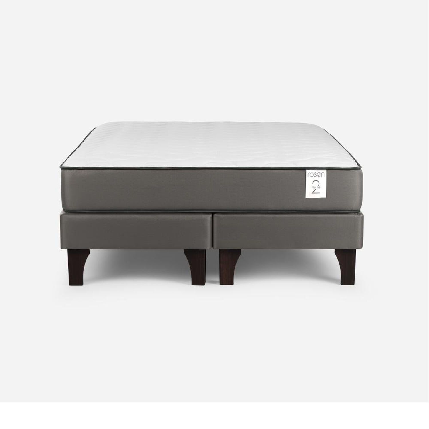 Cama Europea Rosen New Style 2 Plus / 2 Plazas / Base Dividida + Set Maderas Madrid image number 2.0