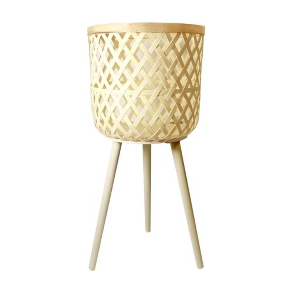 Porta Maceta Macetero Ratan Y Bambu L image number 0.0