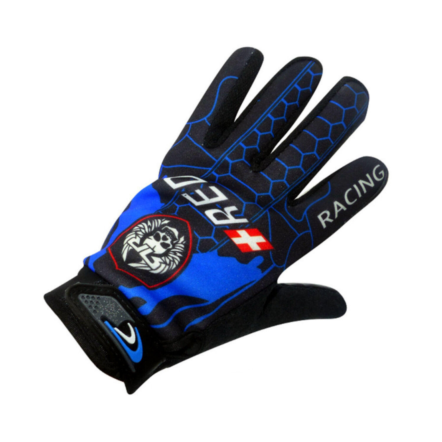 Guantes Deportivos Para Moto Con Agarre Dise&ntilde;o Azul - Ps image number 0.0