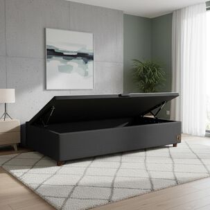 Base Cama Mons Ba&uacute;l 190 Negro / 1 Plaza / Base Normal