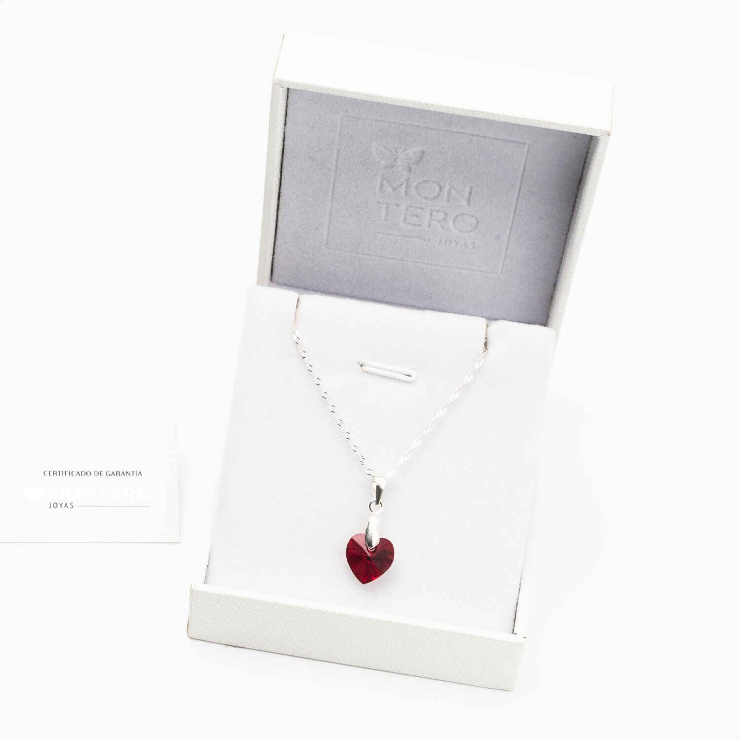 Collar Romance Cristal Genuino Siam Shimmer image number 2.0