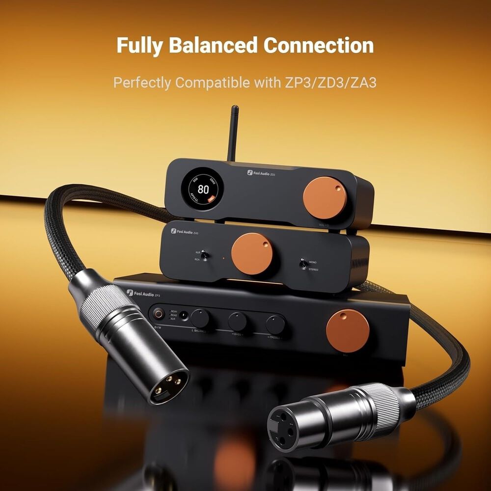 Par De Cables Xlr Para Sistemas De Audio 1,2m M/h Fosi Audio image number 2.0