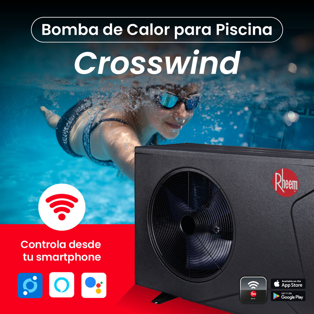 Bomba De Calor Piscina Inverter Crosswind 48m3 Rheem Wifi image number 3.0