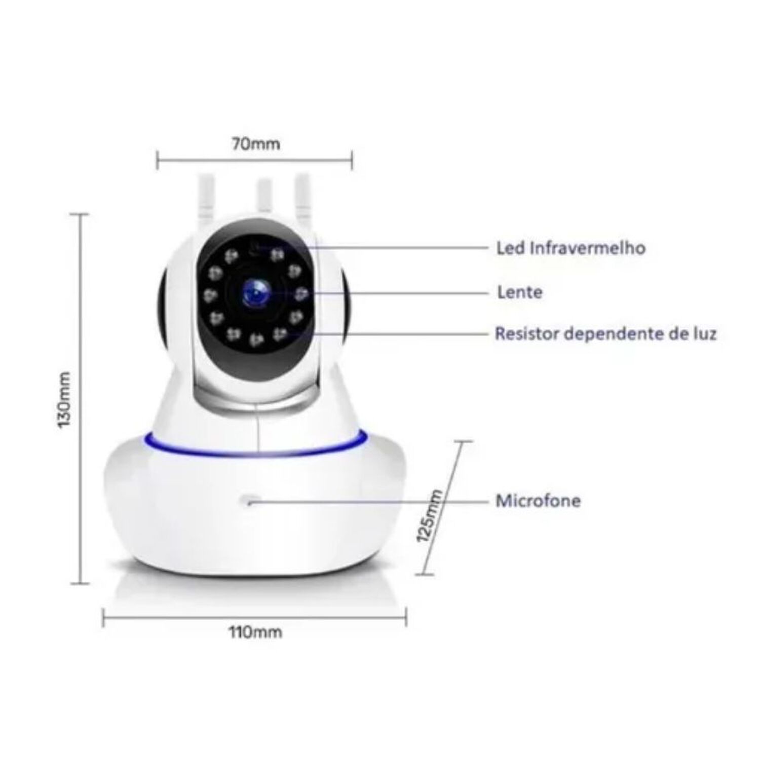 Video Baby Monitor Con C&aacute;mara Hd Noche Infrarrojo Visi&oacute;n Bid image number 1.0