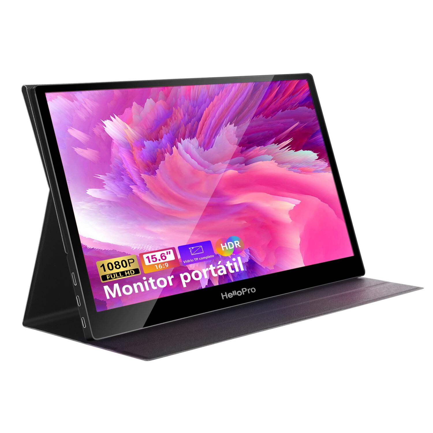Monitor Portatil 15.6" Fhd, Ips + Funda Con Soporte/ Hello M1 image number 0.0