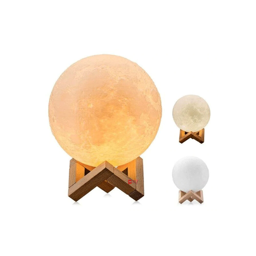 Lámpara Luna Relieve Con 7 Colores Recargable - Ps image number 1.0