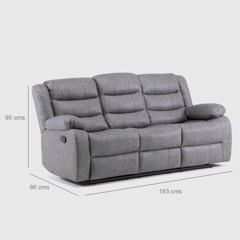 Sof&aacute; 3 Cuerpos Reclinable Moderno Roma Km060s image number 2.0