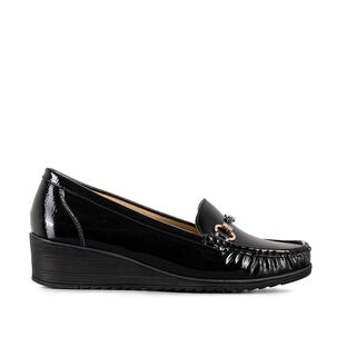 Mocasin Casual Mujer Vintage Cuña Charol Metalica Weide Js73