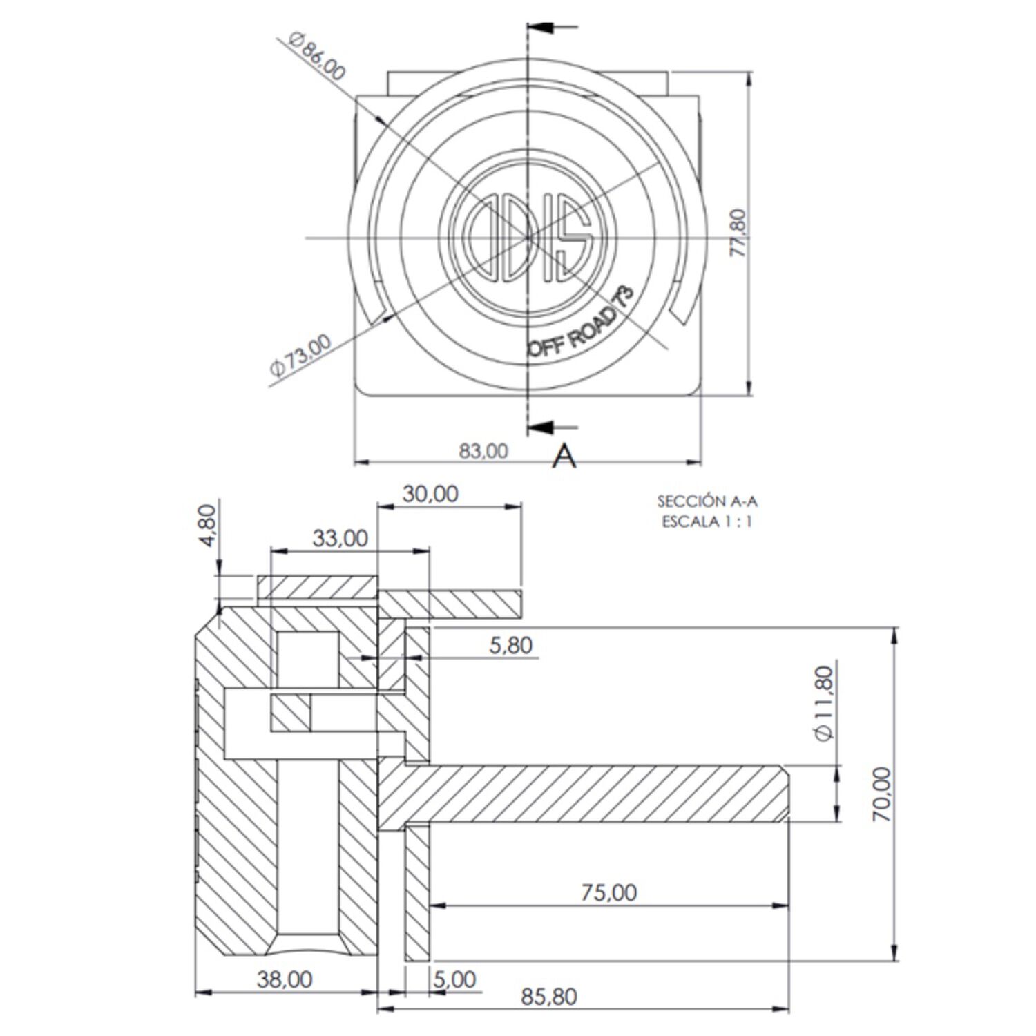 Repuesto Candado Vanlock Odis Off Road 73 Para Cortina Enrollable De Aluminio image number 2.0