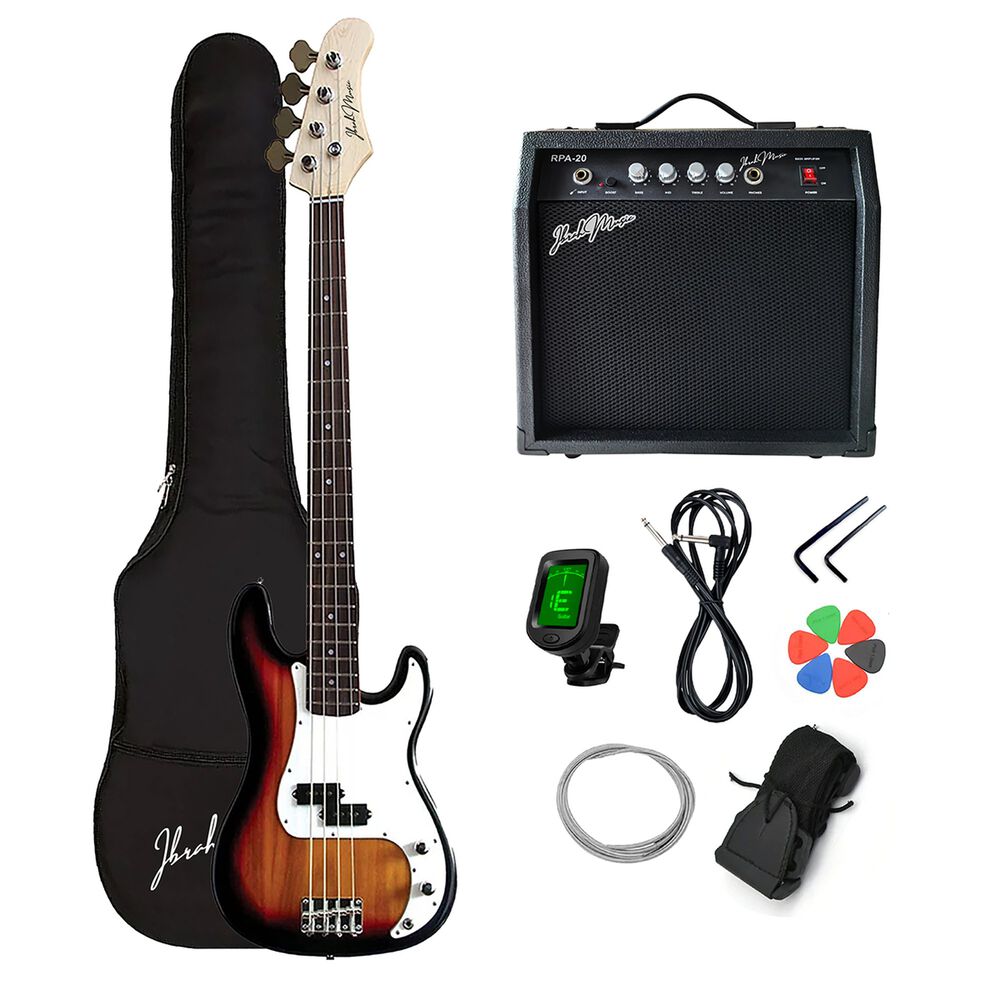 Bajo El&eacute;ctrico Ibrah 4 Cuerdas + Amplificador 20w + Acces image number 0.0