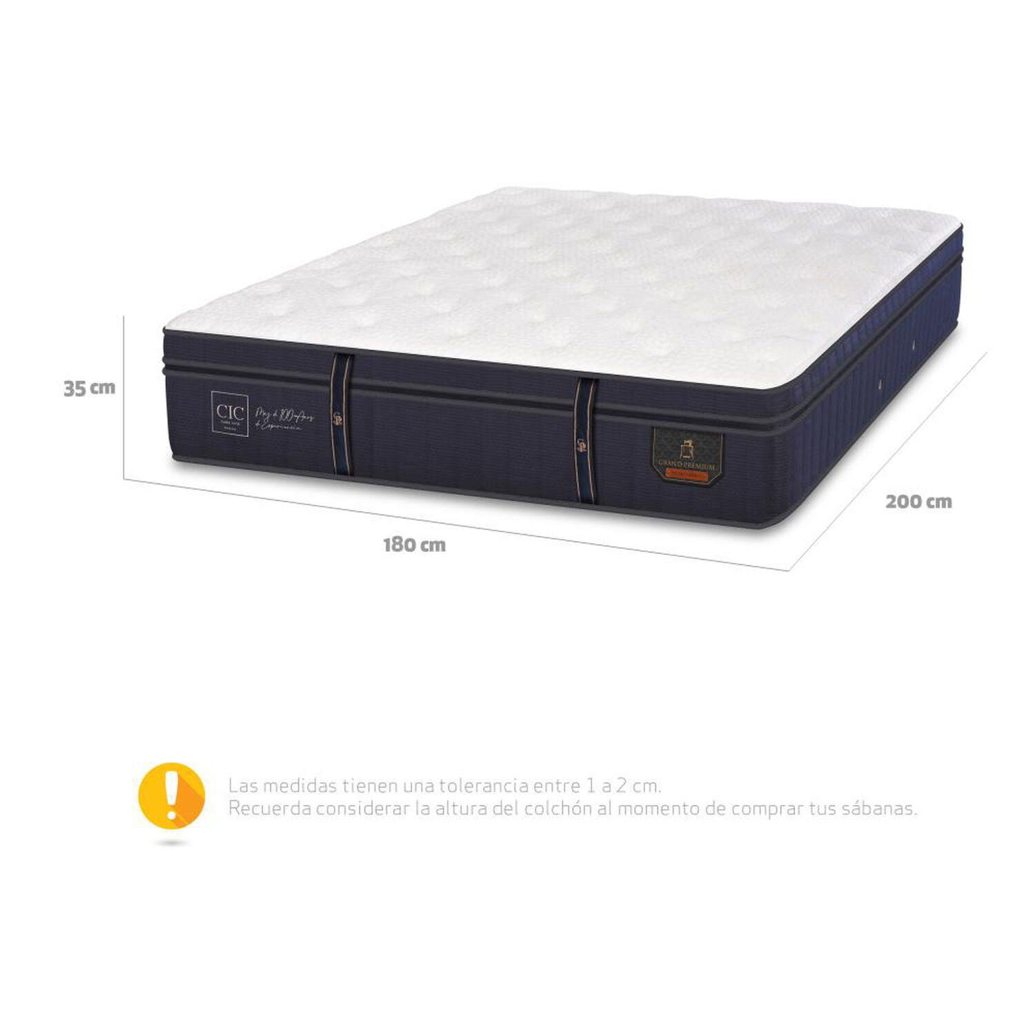 Colch&oacute;n Cic Grand Premium / King / 200 Cm x 180 Cm image number 4.0