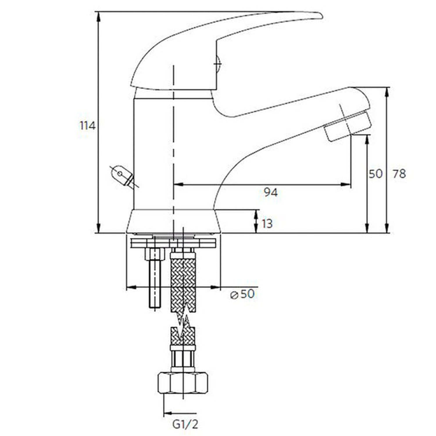 Monomando Llave Grifo Para Lavatorio Modelo Verena Marca Stretto image number 6.0