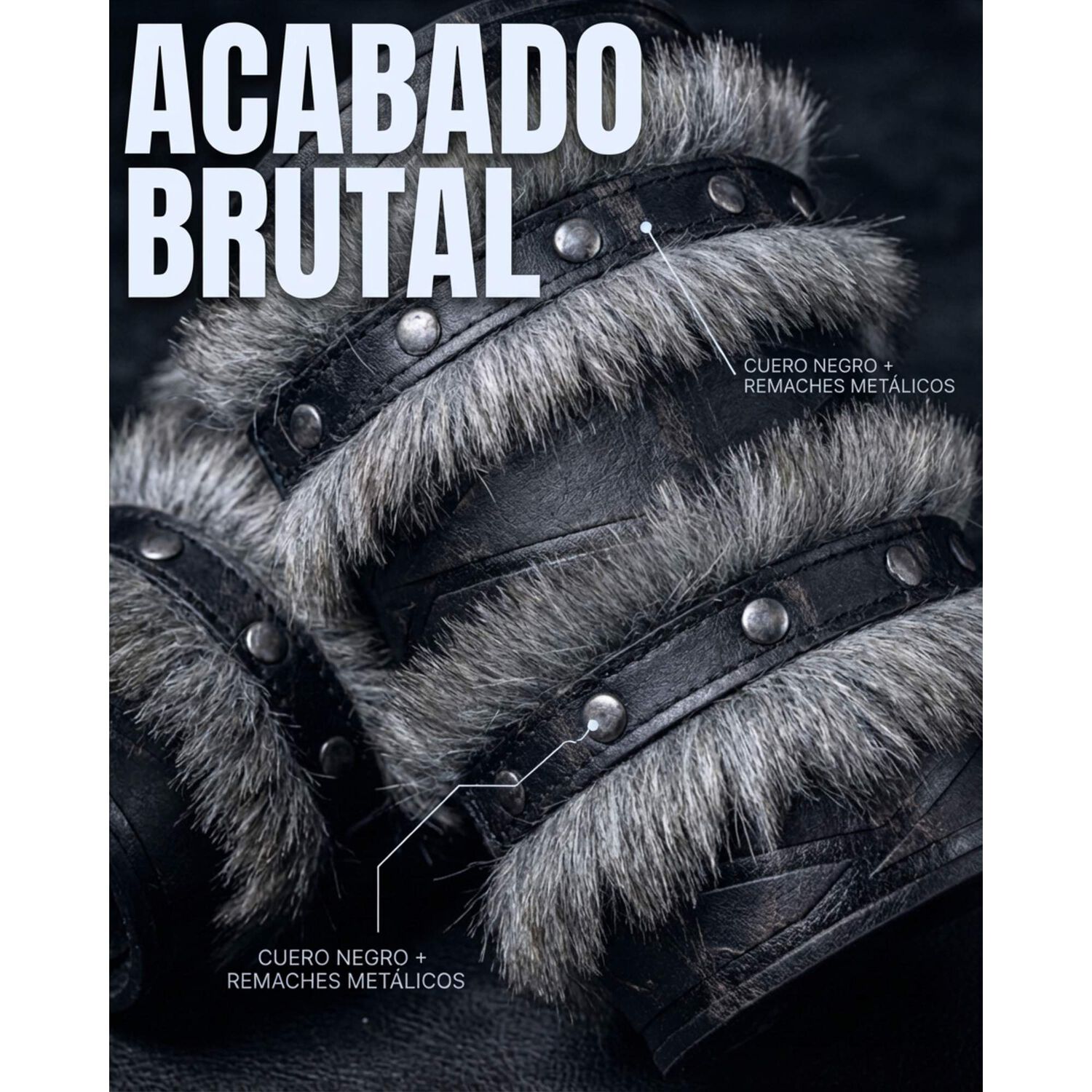 Disfraz Brazalete Armadura Lobo Vikingo image number 10.0