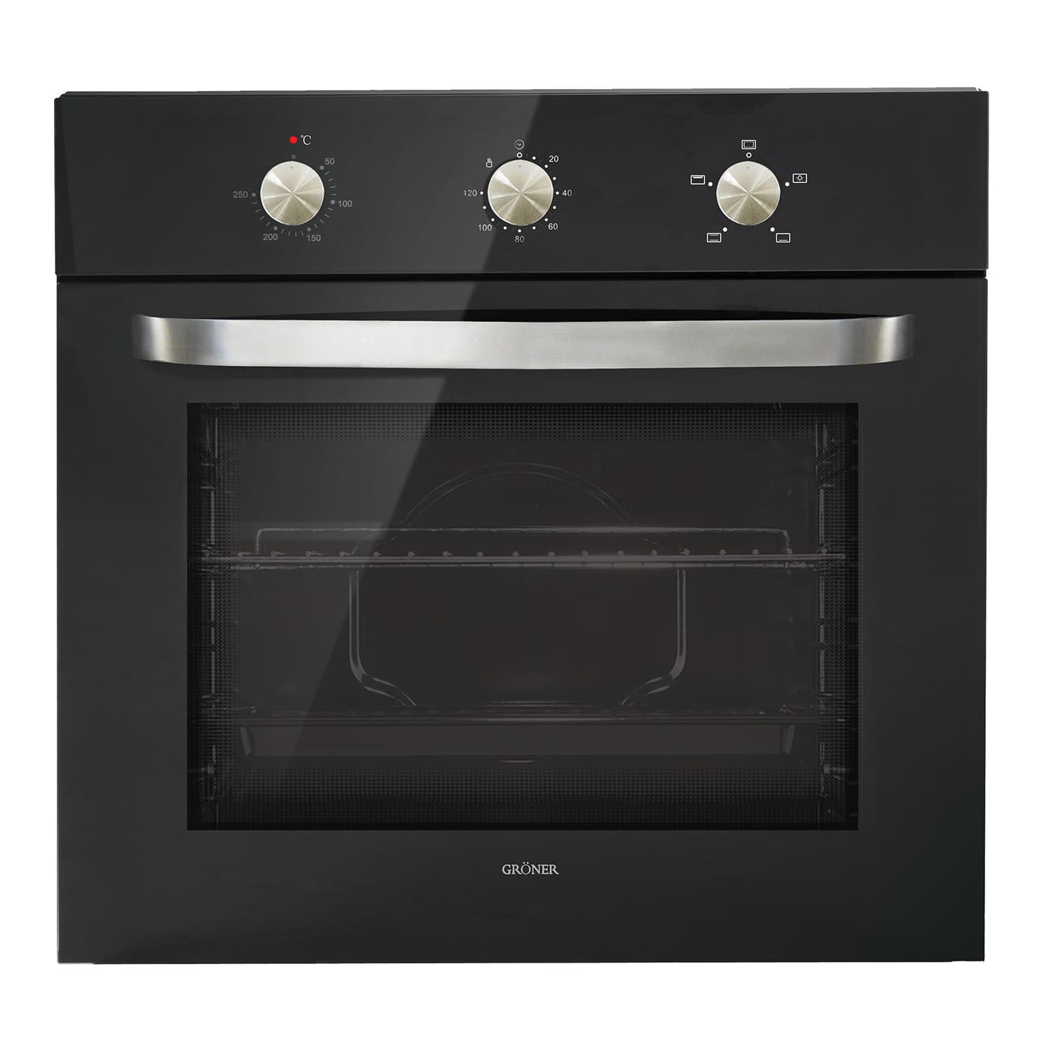 Horno El&eacute;ctrico Empotrable Grner Black Triple Vidrio 7f 60l image number 1.0