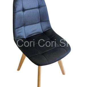 Silla Capitonne Velvet Negro