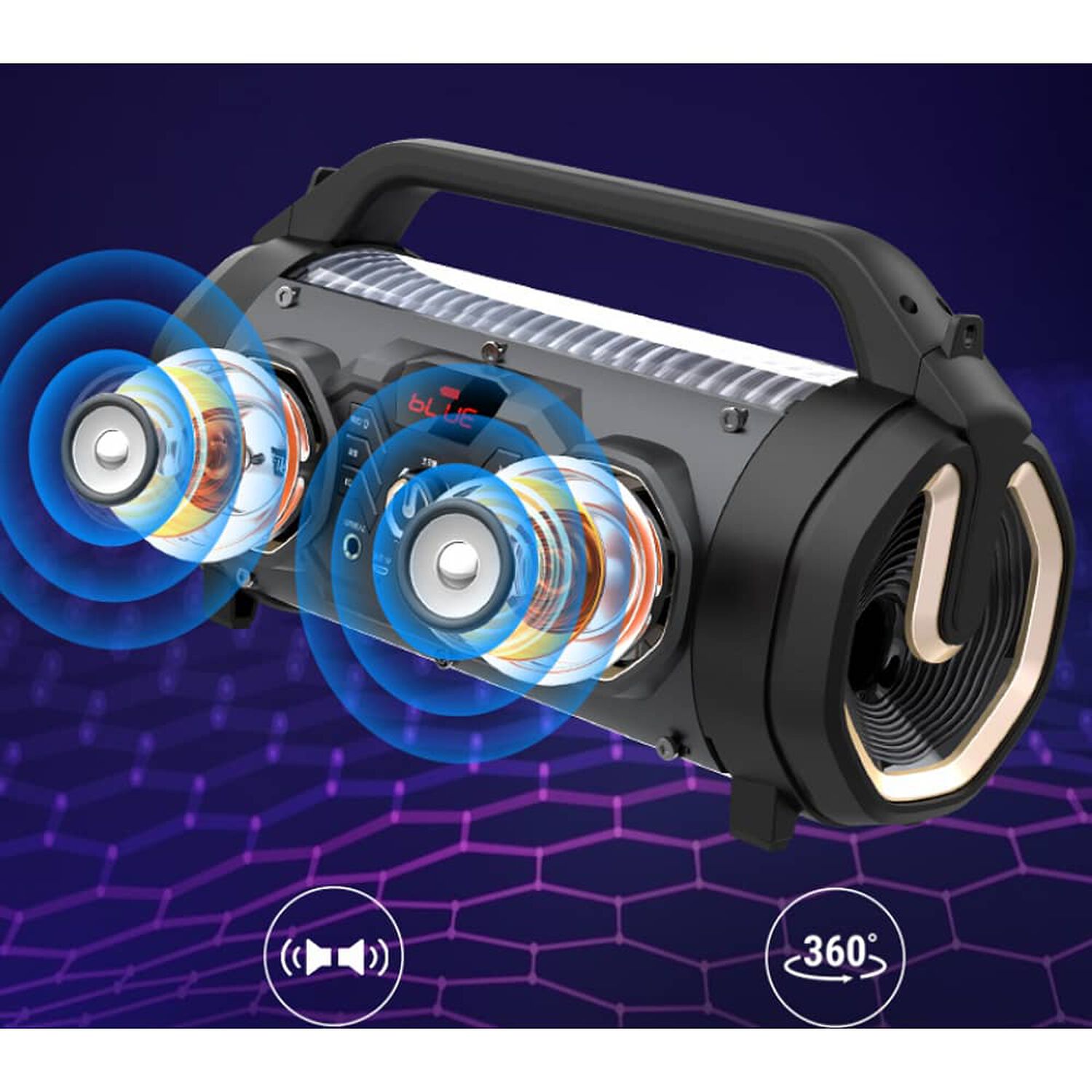 Parlante Bazuca Irt Bluetooth Fm Led Con Micr&oacute;fono 30 Rms image number 6.0