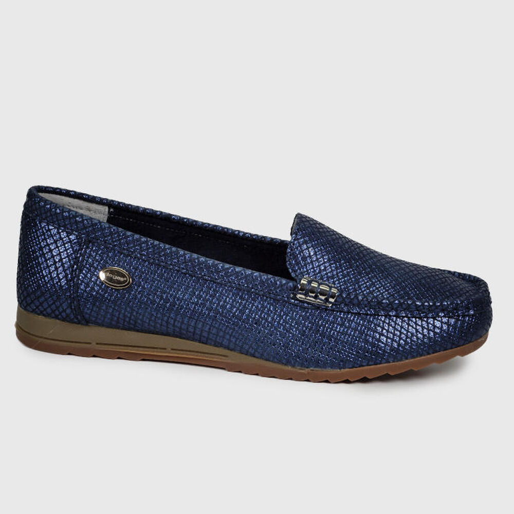 Mocasín Cuero Ethel Azul image number 4.0