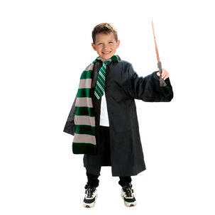Disfraz Harry Potter Tunica Varita Bufanda Slytherin Niño Disfraz Harry Potter Tunica Varita Bufanda Slytherin Niño