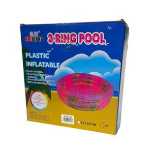 Piscina Inflable 3 Anillos Rosada Piscina Inflable 3 Anillos Rosada