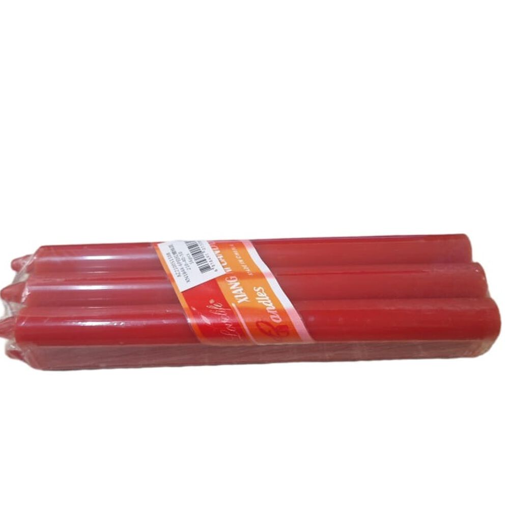 Pack De 6 Velas Rojas De 20 Cm image number 1.0