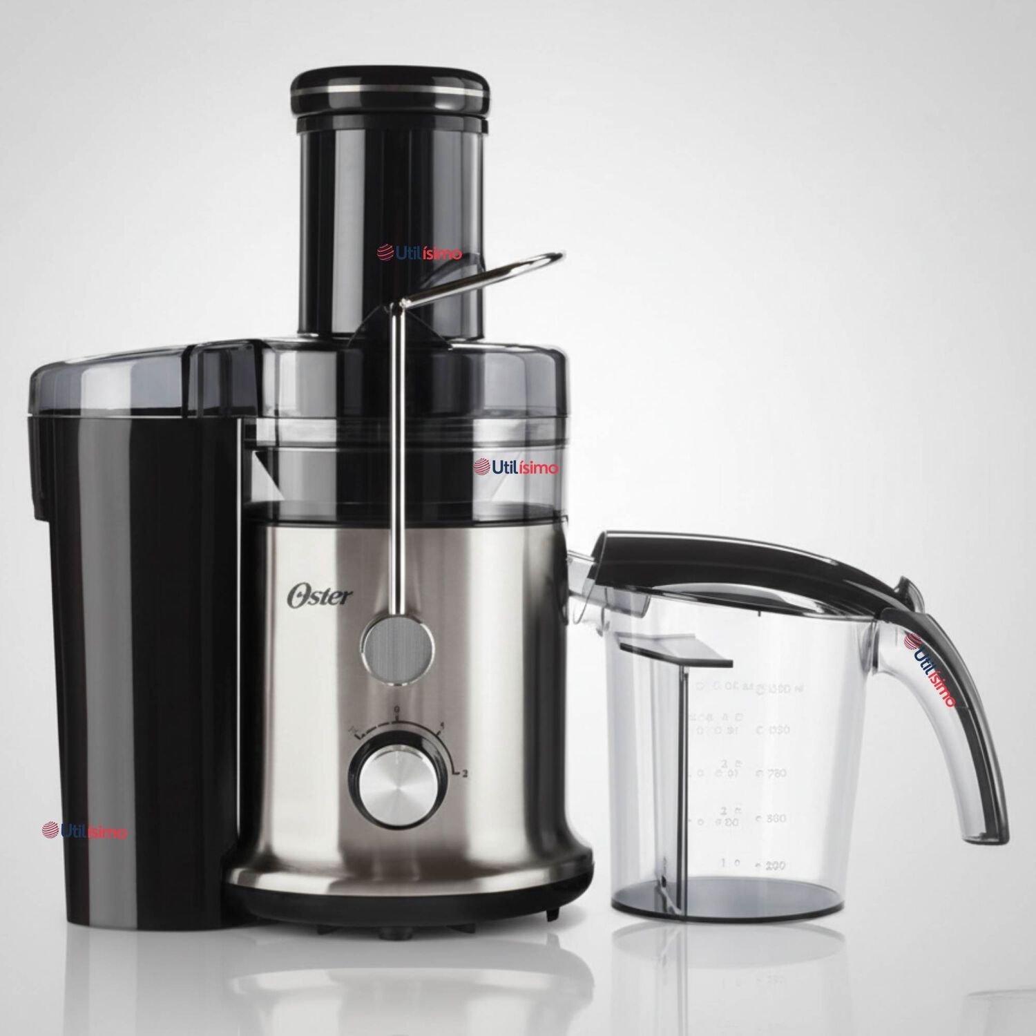 Oster Extractor De Jugos, Con 2 Velocidades + Pulso, Y F&aacute;cil De Limpiar, Negro Y Plateado, Fpstje320s image number 0.0